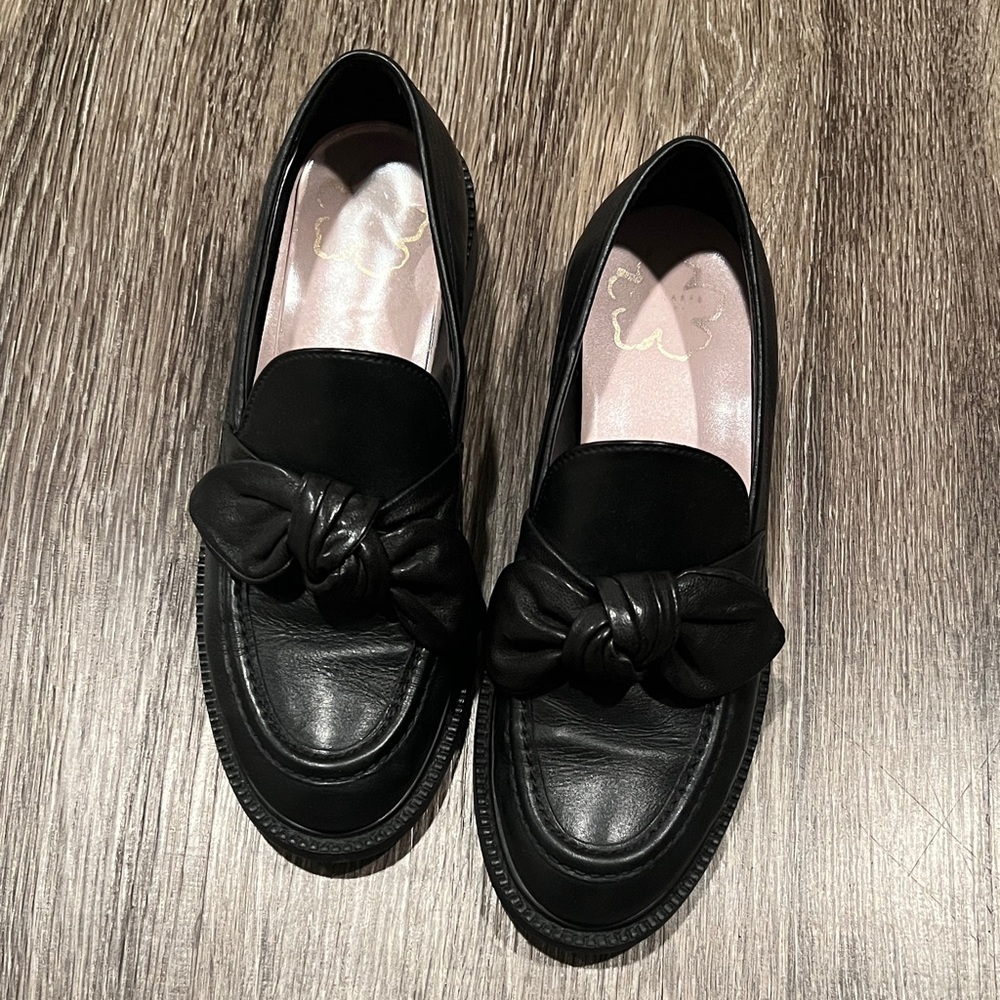 Ted Baker Black Loafers with Bow Detail